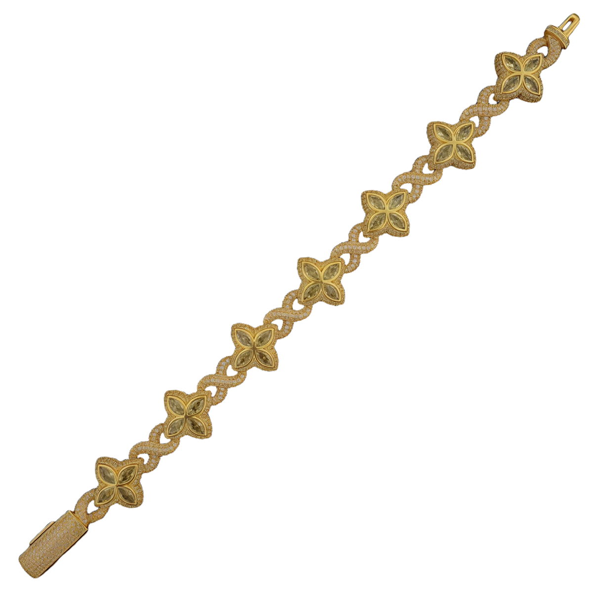 Clover Bracelet Zircon Gold-Plated — detail 7