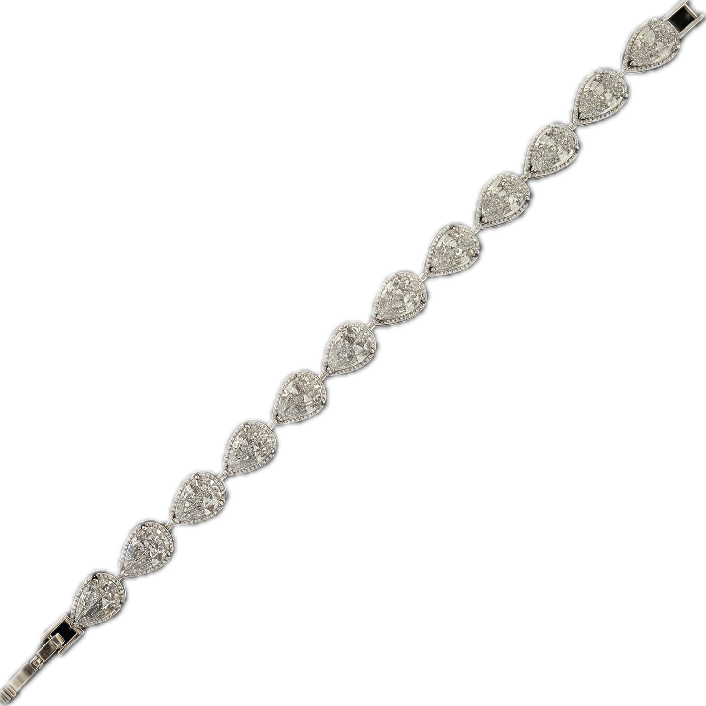 Tear Drop Bracelet Men's Colored Zircon — detail 2