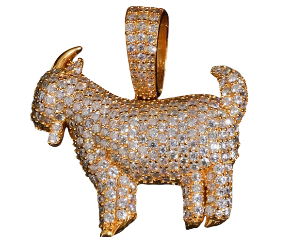 GOAT Iced Out Moissanite Pendant — detail 2