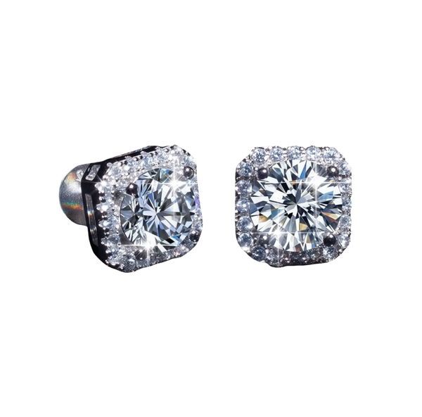 Radiance Stud Earrings Moissanite or Zircon — detail 2