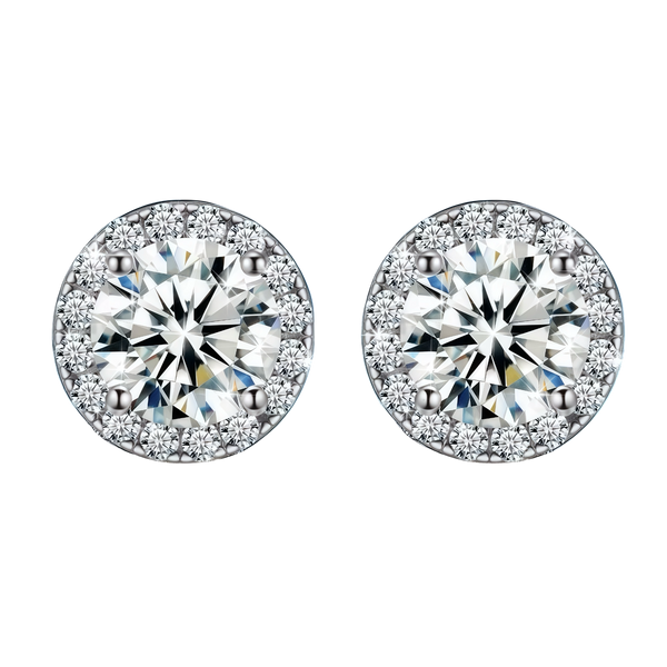 Luminare Moissanite Gold-Plated Studs — detail 2