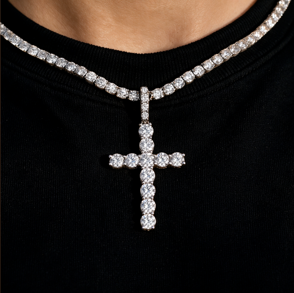 Iced Out Cross Pendant