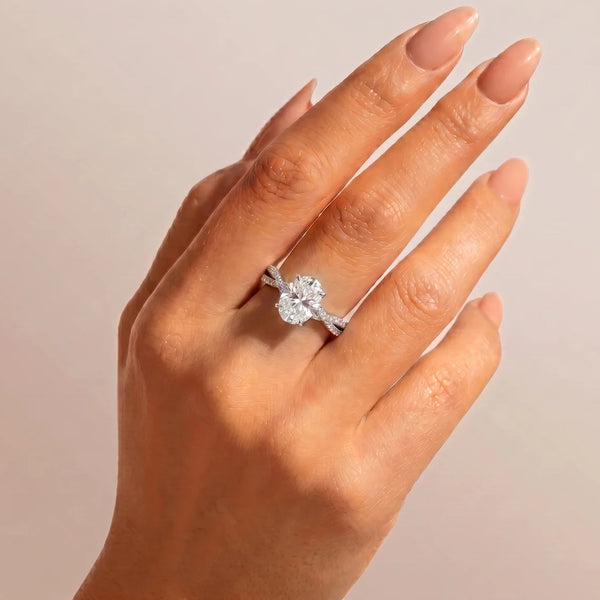 Eterna Oval Moissanite Solitaire Ring