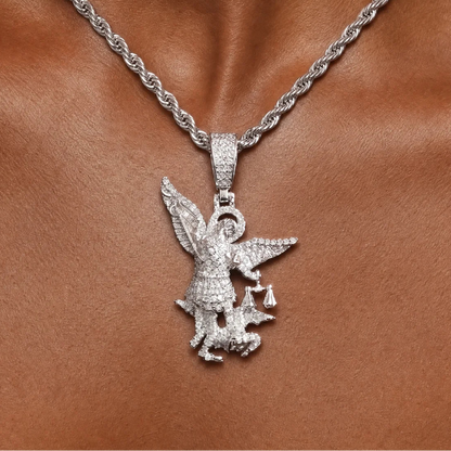 Guardian Angel Pendant Moissanite Silver 925